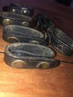 6 Black Leather Double Snap Duty Belt Keepers   Accessory Equipment Belt Holder