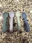 Ezpz Silicone Divided Plate   Placemat Set W  Spoon   Fork  Multicolor