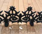 Vintage Architectural Salvage Wrought Iron Black Fence Topper Metal