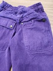 Vintage Java Blu Girls Pants Sz 6 Medium Purple Jeans 1980s Long Pockets