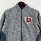 Nfl Team Apparel Chicago Bears Fleece Jacket Womens Xl Gray Full Zip Thumbholes