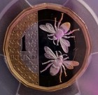 2023 Great Britain   1 Silver Bees Selective Gilt Commemorative Pcgs Pr69dcam