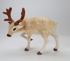 Vintage Reindeer Deer Real Fur Figurine Christmas Decoration  a 