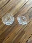 Etched Crystal Cocktail Glasses Simple Flower Design Set Of 2 Vintage 7 1 2   