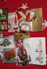 86 Vintage Hallmark Christmas Gift Tags Gummed Seals Santa Candles Trees