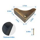 4pcs Metal Corner Protector  Box Corners Decorative Furniture Corner Protectors 