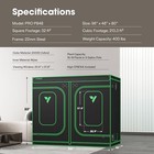 Vivosun P848 8x4ft Grow Tent 96   48   80  2000d Oxford Canvas Lined non Toxic