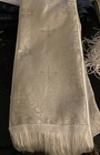 Silver White Metallic Satin Brocade Clergy Stole Beautiful Liturgical Crosses