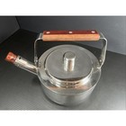 Vtg Mid-century Farberware Stainless Steel Tea Kettle Lid Whistle Cap Teak Wood