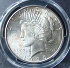 1926-s Peace Silver Dollar - Pcgs Ms 63 - Gold Shield