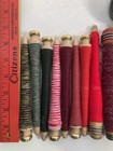 Spools Wood Bobbins Thread Wrapped  6 5  To 7  Primitive Quills Lot-20