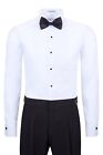 Berlioni Italy Men s Tuxedo Dress Shirt Wingtip   Laydown Collar With Bow-tie