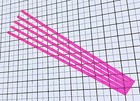 5 Pc 1 4    X 1 4  X 18    Inch Long Square Clear Pink Acrylic Translucent Rod  25 