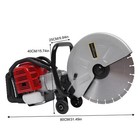 Gas Concrete Cut Off Saw 2-stroke 52cc Cement Masonry Wet Dry Saw Cutter blade