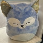 Squishmallows Melani The Fox Blue Tie-dye Sleepy Eye Squad Plush Stuffed Animal