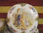 Antiqu French Porcelain Hand Painted Vanity Dresser Box Depose Registered 1800 s