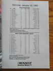 Boston Bruins Vs New York Rangers 1-15-1983 Program Bourque Bobby Orr  Esposito