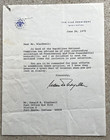 1975 Vice President Nelson Rockefeller Sign Letter Senate Chamber Ticket No Coa