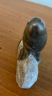 Vintage Handcarved R  Powers Signed Eskimo Inuit Stone Seal Sculpture