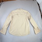 Eddie Bauer Womens Tan Ripstop Hiking Shirt Roll Tab Sleeve Ventilated Small
