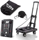 Foldable Hand Truck  Lightweight Luggage Cart For Airport Car Seat   Black Co   