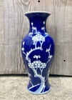 19th Century Antique Chinese Blue And White Porcelain Vase Prunus Blossom 10   
