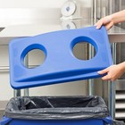 Rubbermaid Slim Jim Blue Bottle Can Recycling Lid Container Opening 269288