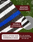 Weather Resistant Cornhole Bean Bags Set Of 8 - Blue Line American Police Flag