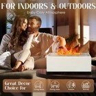 13 8  Rectangular Indoor Outdoor Concrete Tabletop Fire Pit Gift Set