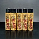 Raw Clipper Lighters     5 Pack   Refillable Butane Lighters With Raw Cork Design