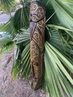 Tribal Primative Wood Mask Wall Plaque Maori Style Tattoo Art 39   x 8  Inches