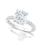 3 Ct Cushion Cut Diamond Solitaire Engagement Wedding Ring 14k White Gold Finish