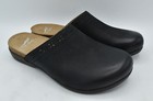 Dansko Womens Size Eu 37 Us 6 5-7 Robbie Black Nubuck Slip On Shoes Clogs