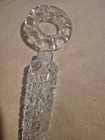 Antique Victorian Cut Crystal Lay Down Vanity Perfume Bottle Empty 