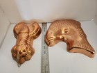 Vintage  Copper Clad Fish   Lobster Wall Kitchen Decor Cake Baking Jello Molds