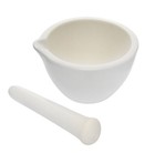 Porcelain Mortar   Pestle Set  2oz - Unglazed Grinding Surface - Eisco Labs