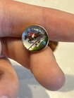 14k Gold Equestrian Antique Reverse Painting On Essex Crystal Cufflinks