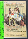 Antique 1880 s Clark s Ont Spool Cotton Woman Man Metamorphic Trade Card