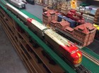 Marx 21 Diesel Engine Metal Set  And 3 Tin Toy  Passenger Car O Gauge