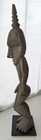 Papua New Guinea Figurine Hand Carved Wood On Metal Base