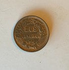 1876 Dos Centavos Peru Coin Mint Lustre 2 Republica Peruana