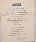 Signed Official White House Portrait President George H w  Bush Barbara Bush Or   