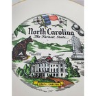 Vtg North Carolina The Tarheel State Souvenir Decor Plate Homer Laughlin