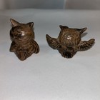 Vintage Ceramic Owl Figures Set Of 2