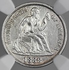 1888  10c Seated Liberty Silver Dime Ngc  Au Details  cleaned    8404751-014