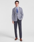 Tommy Hilfiger Mens Modern Fit Sport Coat Blazer 42 L Grey Plaid Stretch