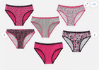 Calvin Klein Girls Graphic Bikini Panty 6 Pack  assorted Print solid medium nwot