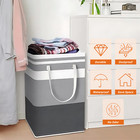 2 Pack Large Waterproof Laundry Baskets  Collapsible Hampers With Handles 75l
