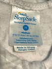 Nwot Halo Sleep Sack Fleece M 6-12 Months 16-24 Lbs  White W Lions