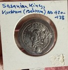 Sasanian Kingdom  Varham  420-438 A d   Silver Drachm 